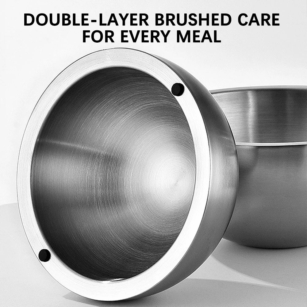 304 Thickened Salad Mixing Bowls Stainless Steel Double Wall Insulated Hot/Cold Serving Bowl Kitchen Cooking Food Containers